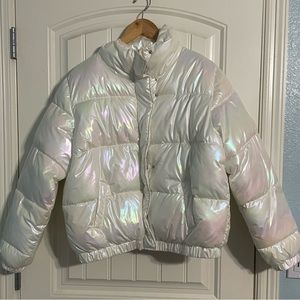 Puffer jacket size M holographic